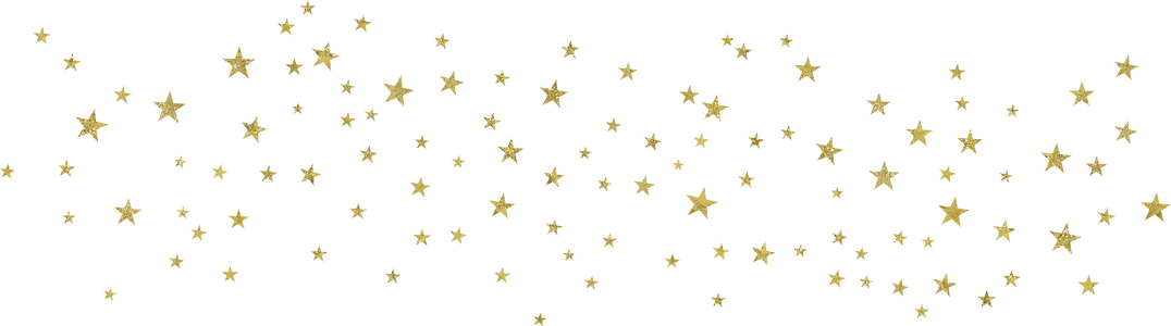 Gold Stars Confetti Border