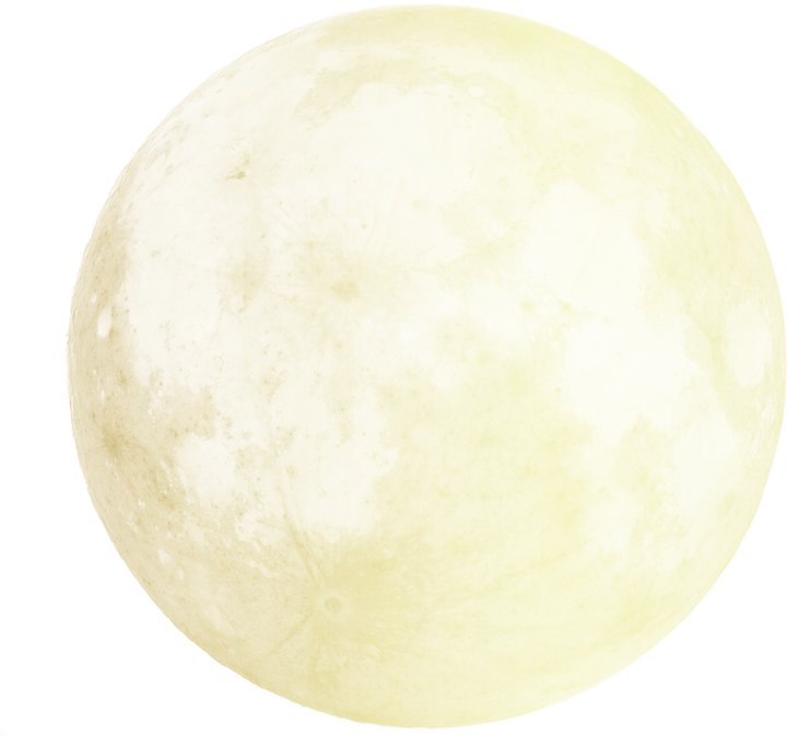 Full Moon Bright Lunar Spherical Shape in Gold